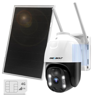 Kamera PTZ 4G Słoneczna Zewnętrzna z Kartą SIM LTE CCTV 2K