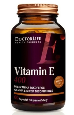 Doctor Life Vitamin E-400 268mg suplement diety 60 kapsułek