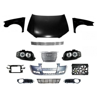 Audi a3 8p 03-08 перед лампа капот крила pas фото №1