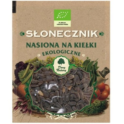 Słonecznik Nasiona na Kiełki Bio 50g - Dary Natury