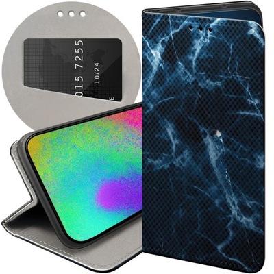 ETUI Z KLAPKĄ DO IPHONE 13 MINI WZORY GRANATOWE FUTERAŁ POKROWIEC CASE