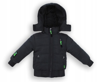 80 PIKOWANA KURTKA Z FUTERKIEM - czarna