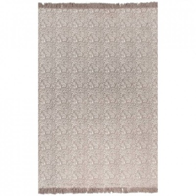 Dywan typu kilim, bawełna, 120 x 180 cm, taupe ze wzorem