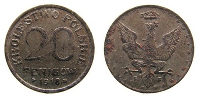 8256. KRÓLESTWO POLSKIE, 20 FENIGÓW, 1918