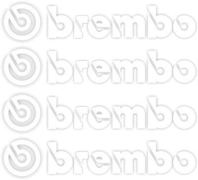 PEGATINAS AL SOPORTES BREMBO 80X15MM COLOR BLANCO 4 PIEZAS  