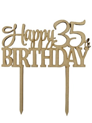 Topper urodzinowy Happy Birthday 35 lat tort