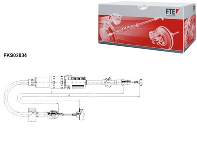 FTE CABLE CABLE CONJUNTO DE EMBRAGUE FTE, FKS02034  