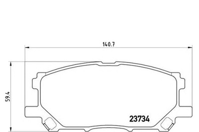 Brembo тормозные колодки тормозные lexus rx 400h mhu3_. gsu3 фото №1