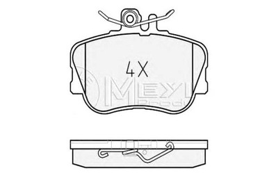 MEYLE КОЛОДКИ ГАЛЬМІВНІ MERCEDES ПЕРЕД W202 93-00 M