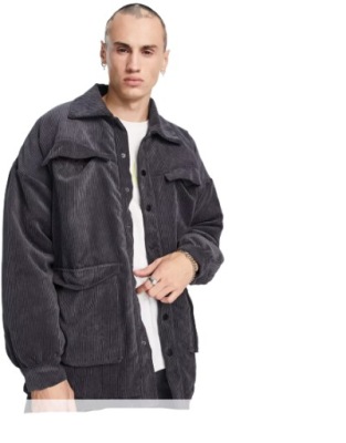 RECLAIMED VINTAGE KURTKA MĘSKA SZTRUKSOWA M 1RIZ