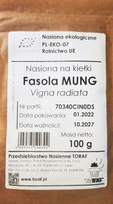 Fasola Mung EKO nasiona na kiełki 100g TORAF