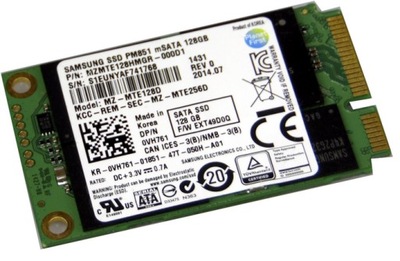 Dysk SSD Samsung PM851 128 GB mSATA mSata