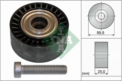 SCHAEFFLER INA 532 0433 10 РОЛИК ВЕДУЧИЙ / PROWADZACA, РЕМІНЬ ПОЛІКЛИНОВИЙ ЗУБЧАТИЙ 