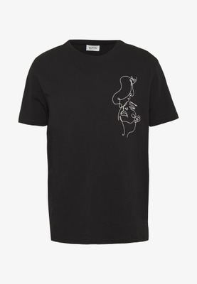 T-shirt z nadrukiem YOURTURN czarny XL
