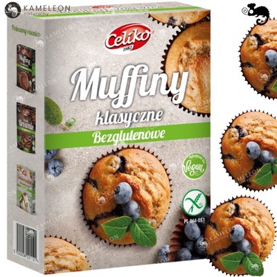 Celiko MUFFINY babeczki KLASYCZNE BEZGLUTENOWE MIESZANKA 12 foremek 280G