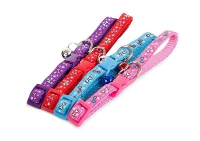 Obroża dla psa kota z dzwoneczkiem Różowa