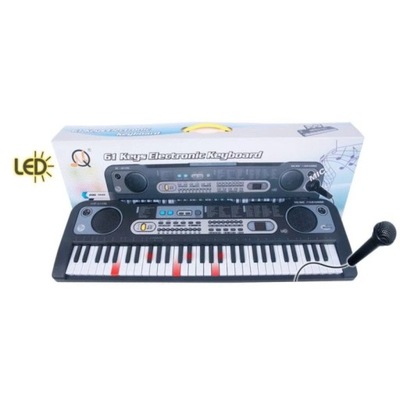 Keyboard MQ-6119L Organki, 61 Klawiszy, Mikrofon, Nauka Gry