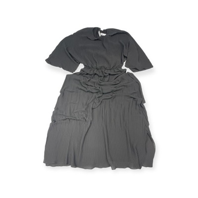 Czarna długa plisowana sukienka damska ZARA XL