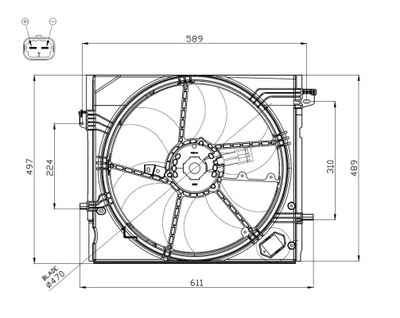 NRF 47897 WENTYLATOR, CHLODZENIE ENGINE  