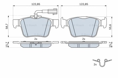 Bosch гальмівні колодки гальмівні задня alfa romeo giulia stelvio maserati ghibli фото №1