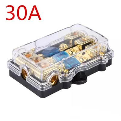 30-150A 1 IN 3 WAYS CAR FUSE BOX HOLDER COPPER PLATED CAR STEREO AUD~5319