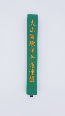 Pas Karate Oyama z haftem 340 cm Zielony