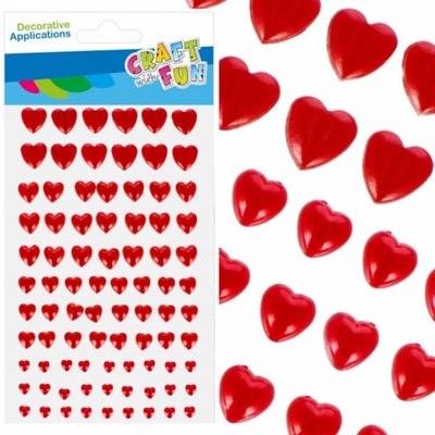 OZDOBA DEKORACYJNA PERŁOWA SAMOPRZYLEPNA SERCA SERCE