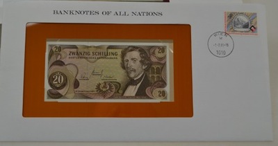 Austria - Banknot - 20 Schillings 1967 rok
