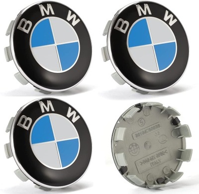 BMW DEKIELKI NIEBIESKIE KAPSLE 68MM __ULUMINIOWE__