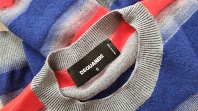 DSQUARED2 męski sweter wełna oryginał S