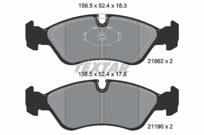 TEXTAR 2186201 КОЛОДКИ ГАЛЬМІВНІ