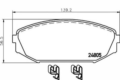 Textar 2480501 набор тормозных колодок тормозных, тормоза дисковые фото №1