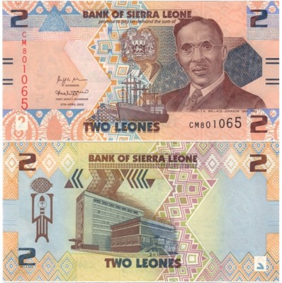 SIERRA LEONE 2 LEONE 2022 P-W35 UNC