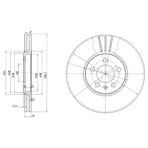 DISCO DE FRENADO DELPHI BG2729  