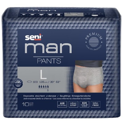 Majtki chłonne męskie bielizna Seni Man Pants L