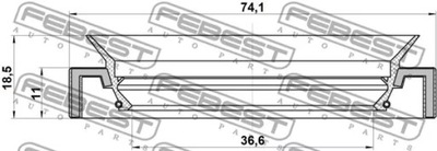 FEBEST УПЛОТНИТЕЛЬ ВАЛА NAP 95HAY-38741118C