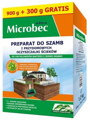 Microbec bakterie do szamb i oczyszczalni 900g + 300g gratis