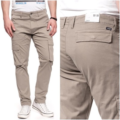 WRANGLER CARGO PANTS SPODNIE MATERIAŁOWE W30 L34