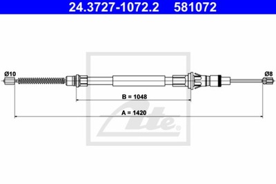 CABLE DE FRENADO 24.3727-1072.2  