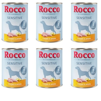 Rocco Sensitive Kurczak z Ziemniakami 6x400g