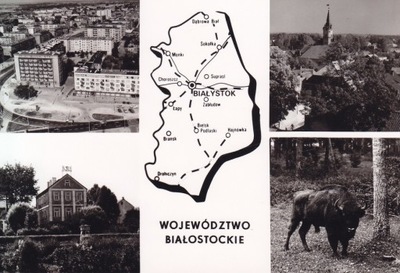 WOJEWÓDZTWO BIAŁOSTOCKIE- BIAŁYSTOK- BIELSK- MAPKA