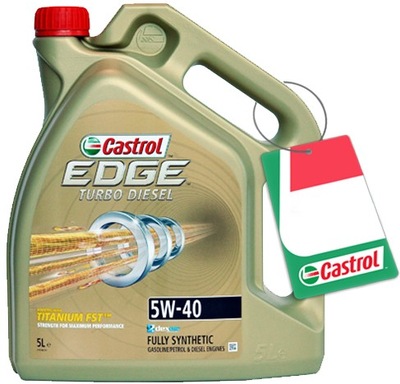 CASTROL EDGE TURBO DIESEL 5W40 5L 5W-40 TITANIUM