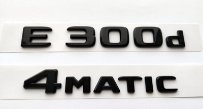 E300d 4Matic Mercedes emblemat czarny