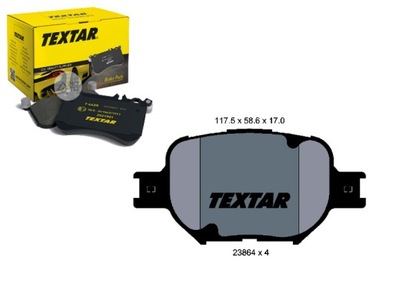 TEXTAR 2386401 SET PADS HAMULCOWYCH, BRAKES TARCZOWE - milautoparts-fr.ukrlive.com