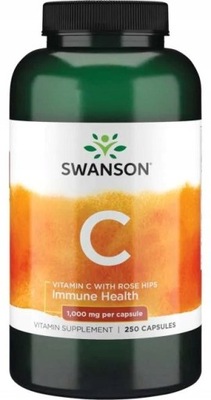 SWANSON Vitamin C with Rose Hips 1000 mg wit C 250