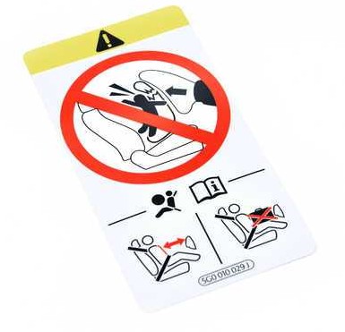 Aso vw оригинальная наклейка air bag фото №1