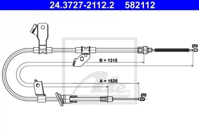 ТРОС HAM.LEWA MITSUBISHI COLT VI 04- 24.3727-2112.2/ATE