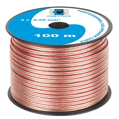 30m KABEL GŁOŚNIKOWY 2x2,5mm CCA Solidny HQ