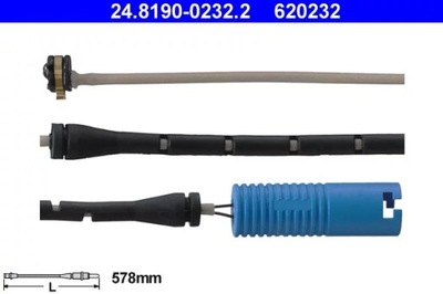 ATE 24.8190-0232.2 SENSOR ZAPATAS HAM.BMW 7 E38 93-  