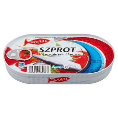 GRAAL SZPROT W SOSIE POMIDOROWYM 170G